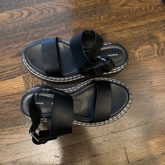 PROENZA SCHOULER Chunky Lug Sole Leather Slingback Sandals - Picture 4 of 5